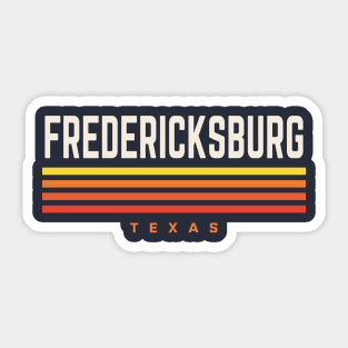 Fredericksburg Texas Retro Vintage Stripes Sticker